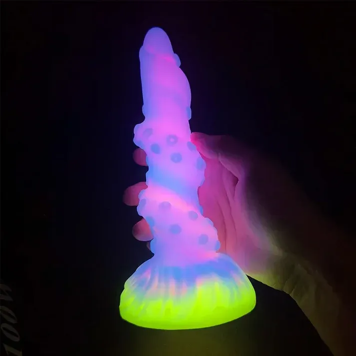 8.26'' Fantasy Tentacle Dildo with Multi-Texture Design & Glow-in-the-Dark Effect - image 2