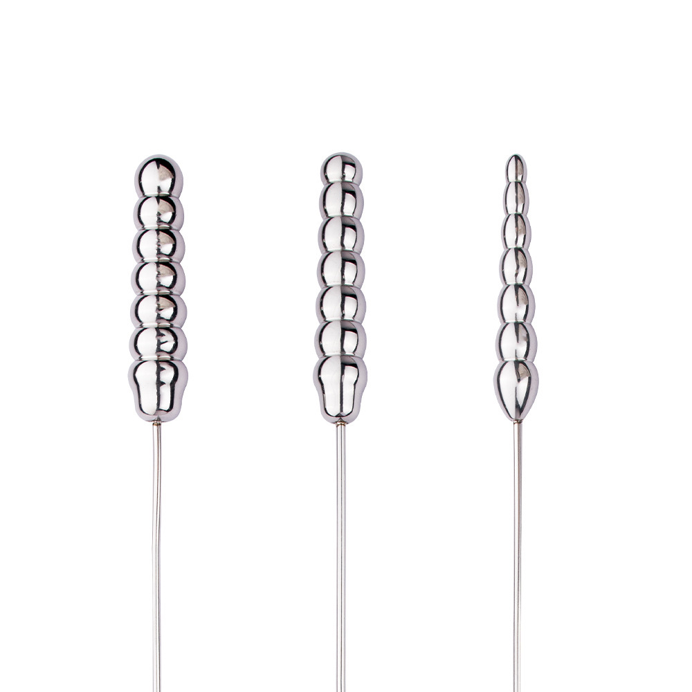 Beaded Stainless Steel Urethral Sound -WeLovePlugs