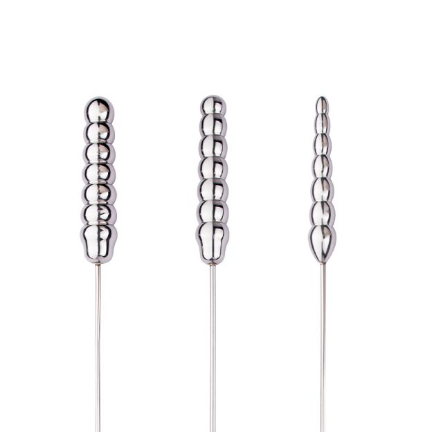 Beaded Stainless Steel Urethral Sound -WeLovePlugs