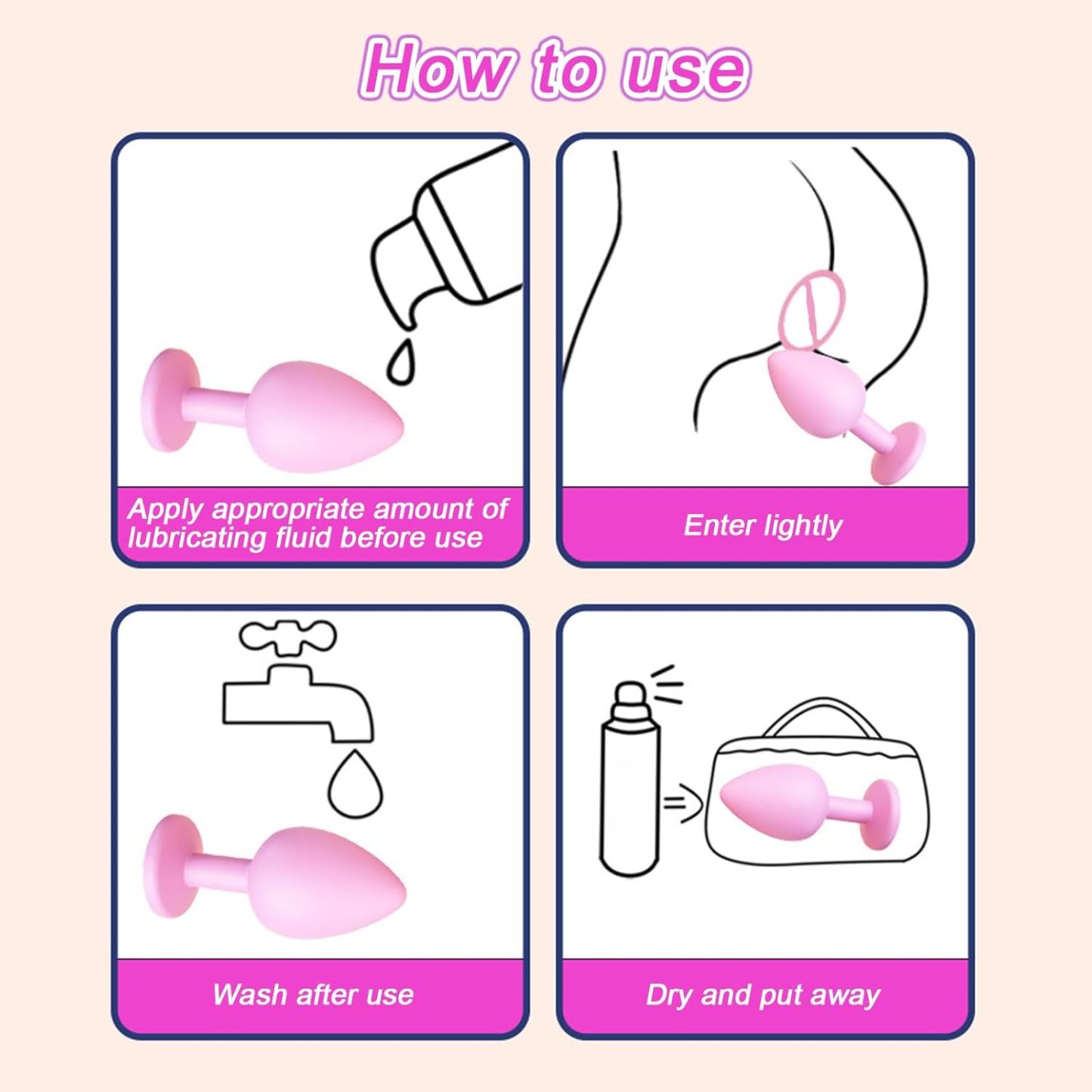 Crystal Diamond Anal Butt Plugs 3 Set