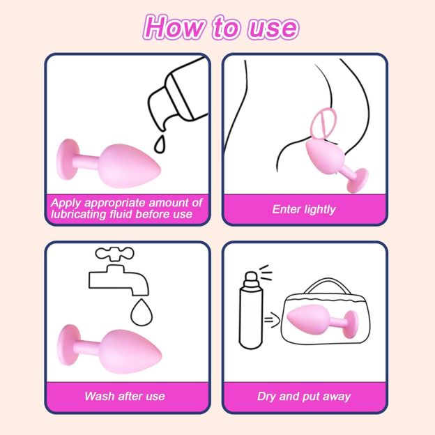 Crystal Diamond Anal Butt Plugs 3 Set 