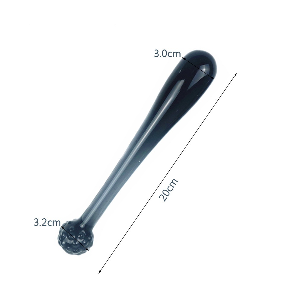 Cucumber Shaped Glass Butt Plug Beaded Dildo