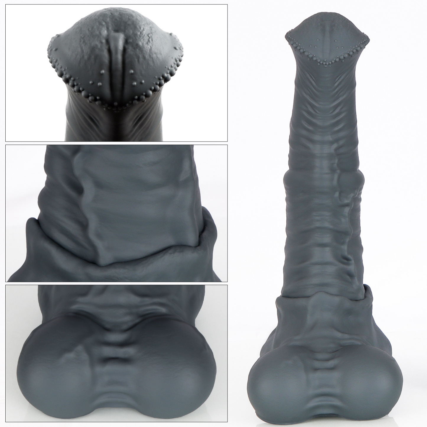 Ultra-Soft Pegasus Gel Black Monster Dildo