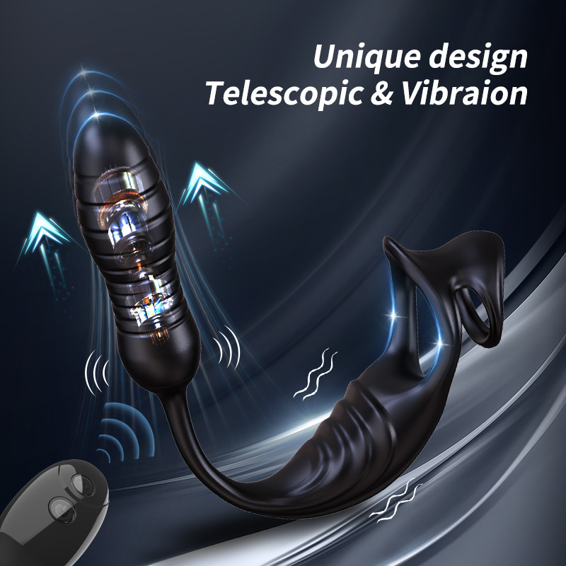 Thrusting Telescopic Vibrating Penis Ring - image 5