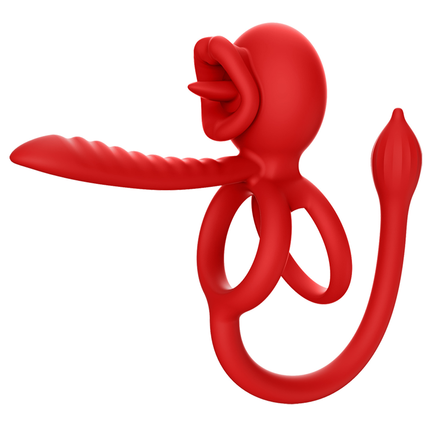 3-in-1 Couple Vibrator with App Control – Cock Ring & Anal Plug & Dildo