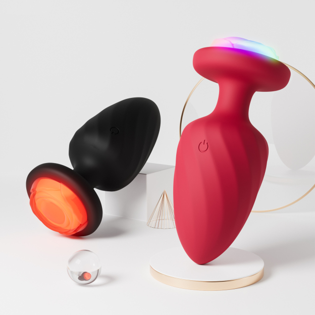 Nebula Remote Control Light Up Anal Butt Plug-WeLovePlugs