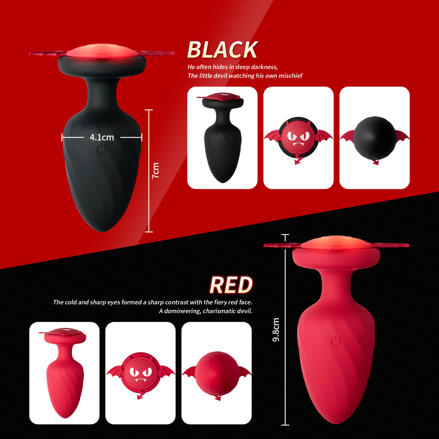 Nebula Remote Control Light Up Anal Butt Plug-WeLovePlugs