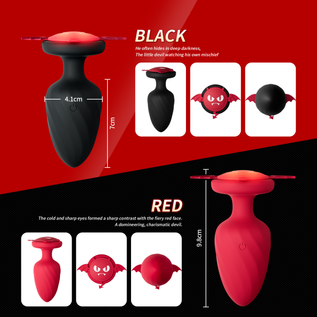 Nebula Remote Control Light Up Anal Butt Plug-WeLovePlugs