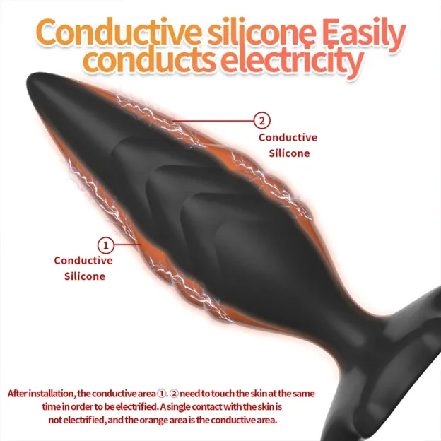Electro-Stimulating Patterned Vibrating Butt Plug