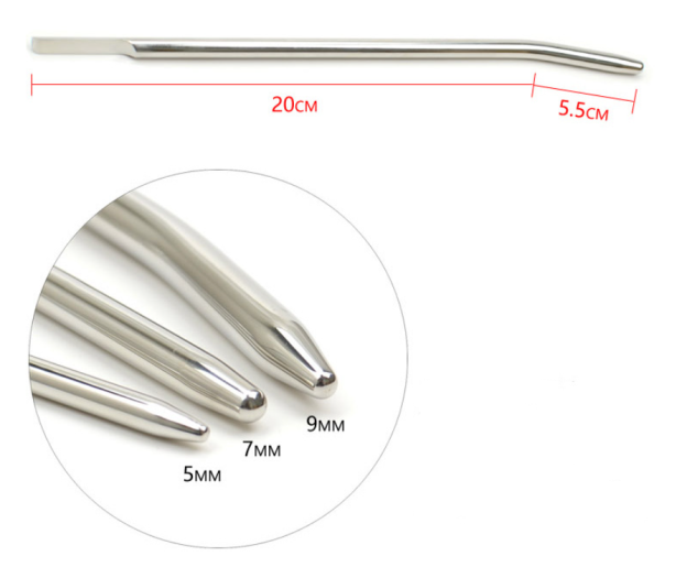 Male Urethral Beads Sound Stainless Steel Urethral Plug 4mm-12mm 