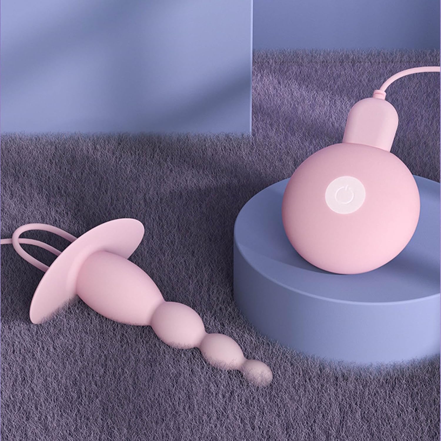 Vibrating Beaded Anal Butt Plug