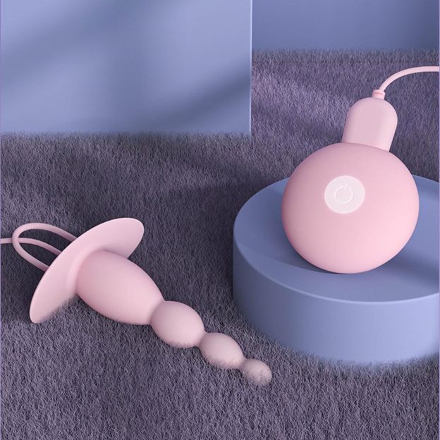 Vibrating Beaded Anal Butt Plug-WeLovePlugs