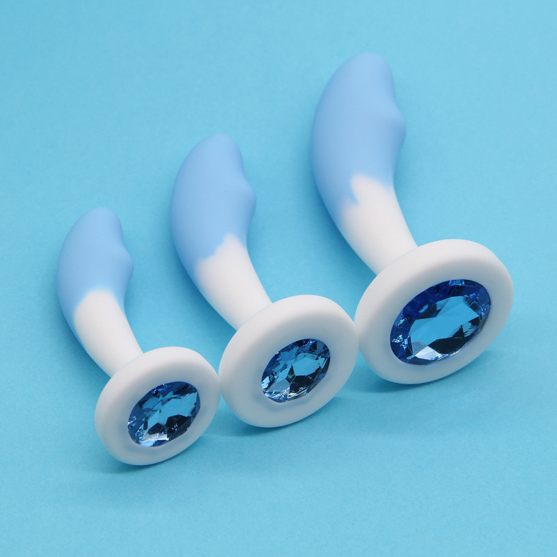 Crystal Base Silicone Anal Butt Plug-WeLovePlugs