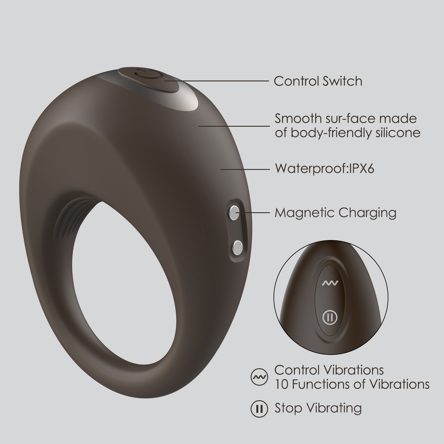 38mm Remote Control Cock Ring – Boost Performance & Pleasure-WeLovePlugs
