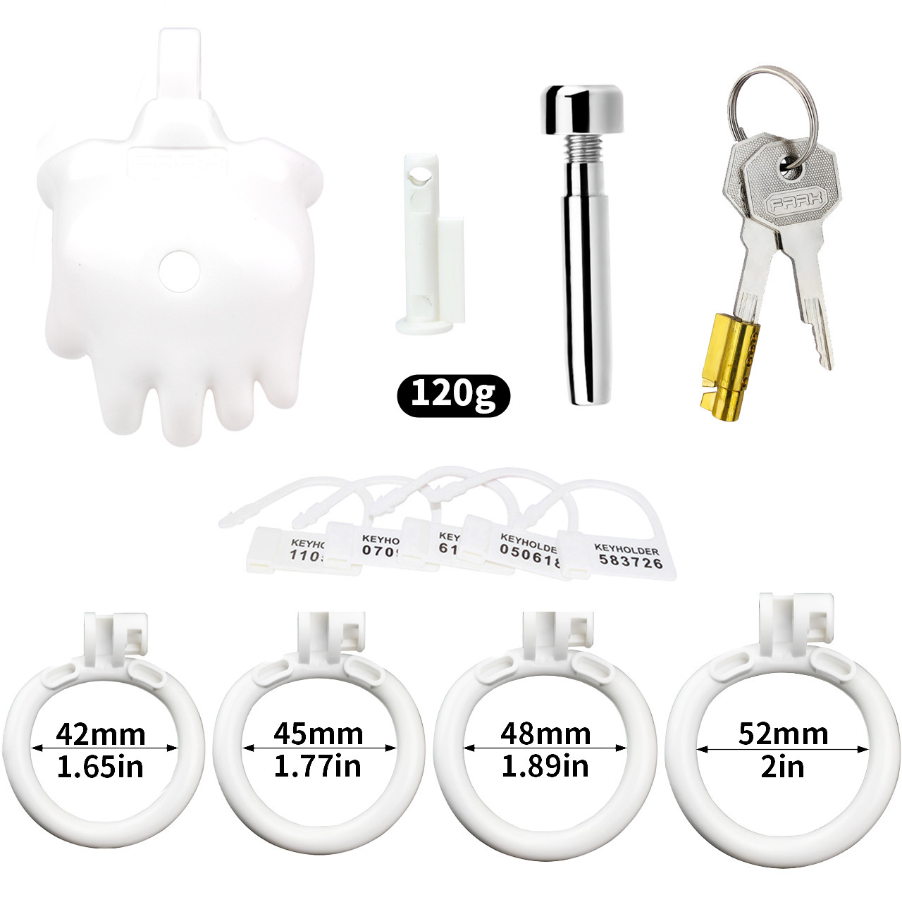 Resin Flat Sissy Chastity Cage with Urethral Tube-WeLovePlugs