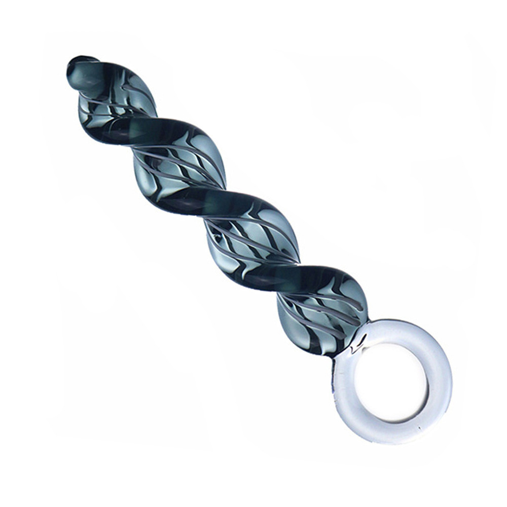 Crystal Touch: Temperature Play Glass Butt Plug Dildo-WeLovePlugs