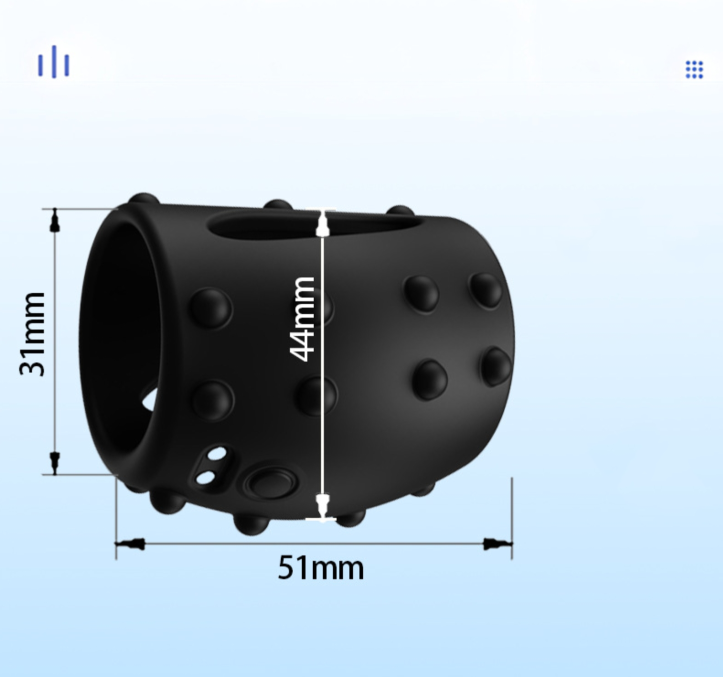 Beaded Vibrating Cock Ring 10 Vibration Modes -WeLovePlugs