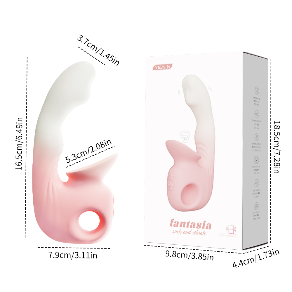 Rhapsody Remote Suction Vibrator - Pink - image 7