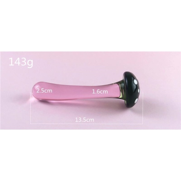Clear Glass Anal Dildo with Pink Gem – Hypoallergenic & Smooth-WeLovePlugs