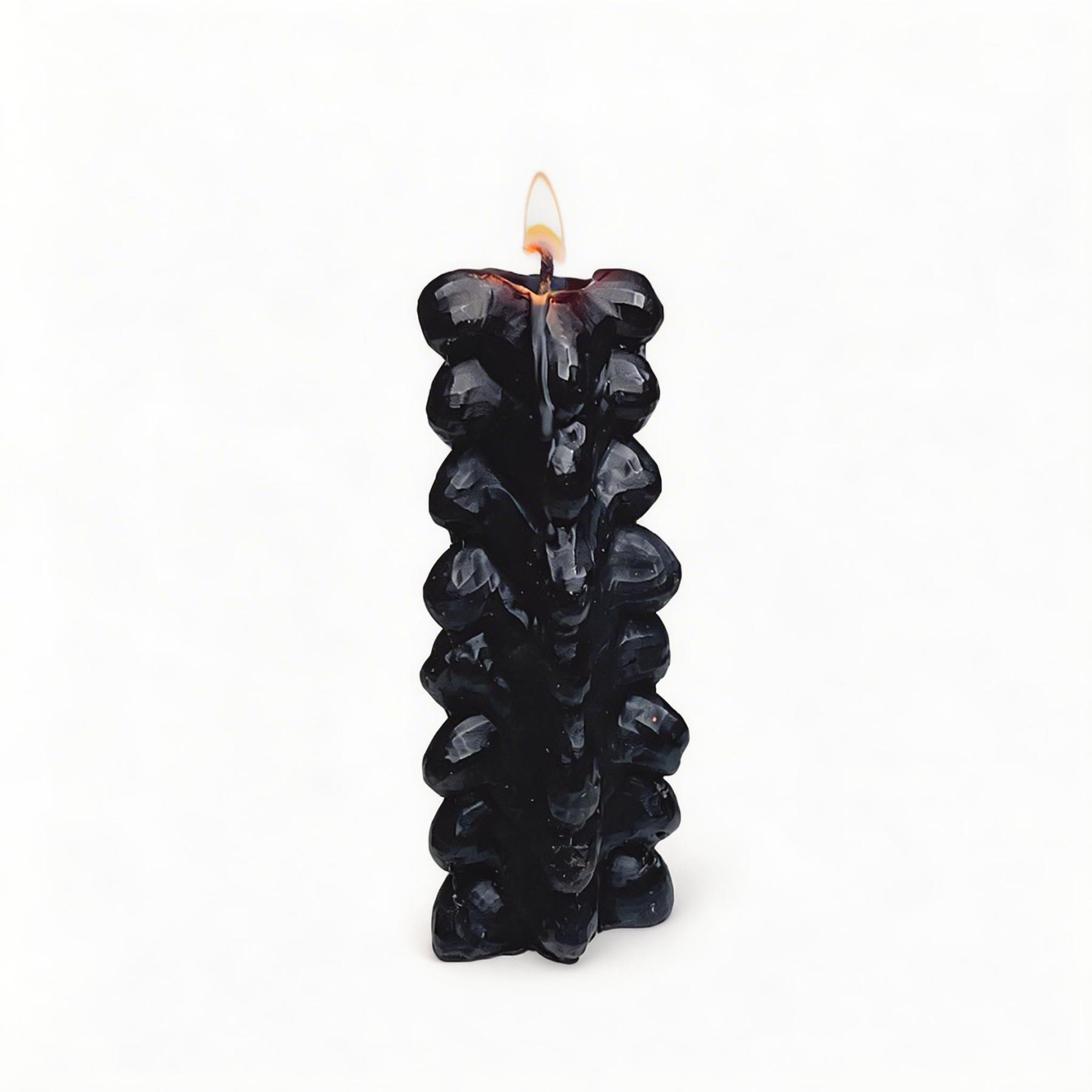 Spine-shaped Scented Candle - Black - image 1