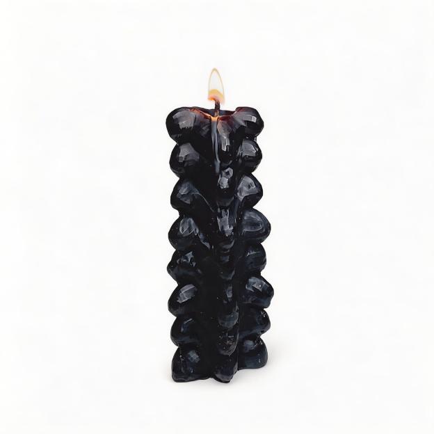 Spine-shaped Scented Candle - Black - image 1