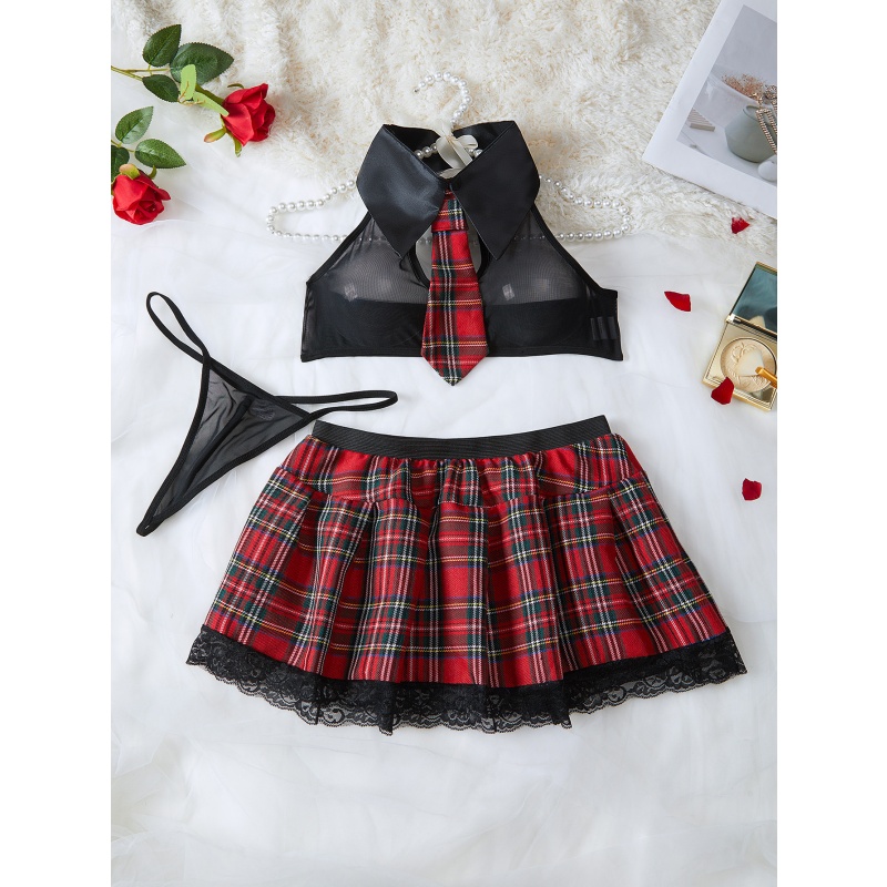 Naughty School Girl Skirt – Sexy Plaid Lingerie Costume-WeLovePlugs