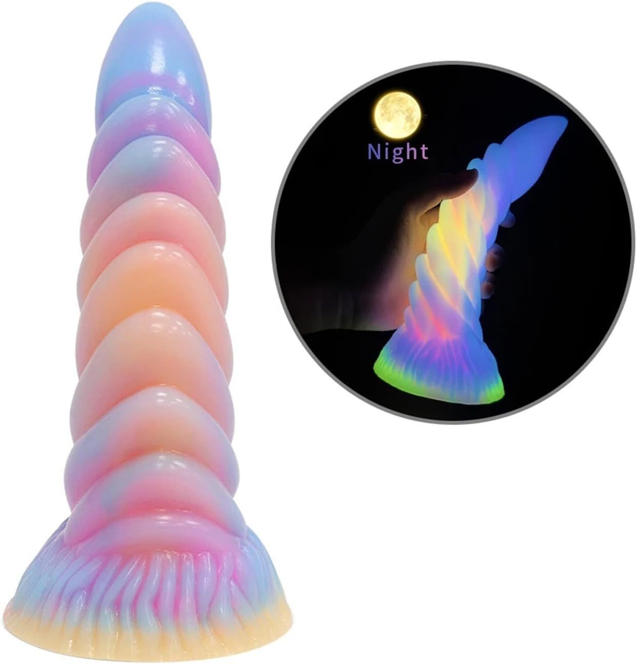 7.48'' Anal Glow In The Dark Dildo with Suction Cup - image 2
