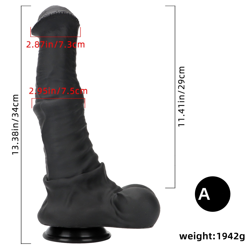 Black Huge Thick Animal Horse Dildo BBC Dildo-WeLovePlugs