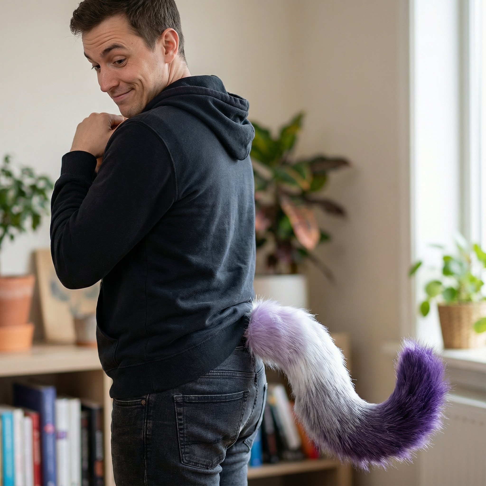 Smooth Long Fox Tail Flirting butt plug - image 5