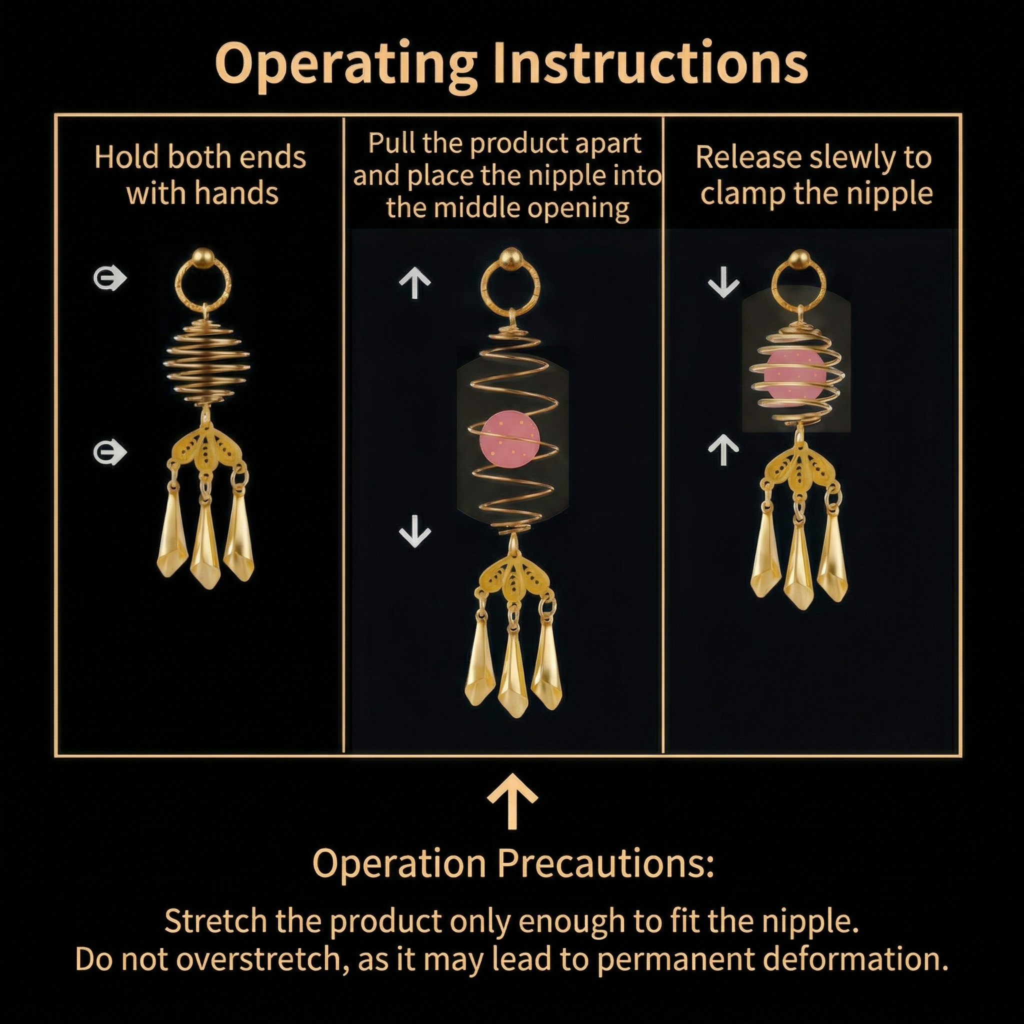 Golden Elegance Adjustable Nipple Clamps - image 5