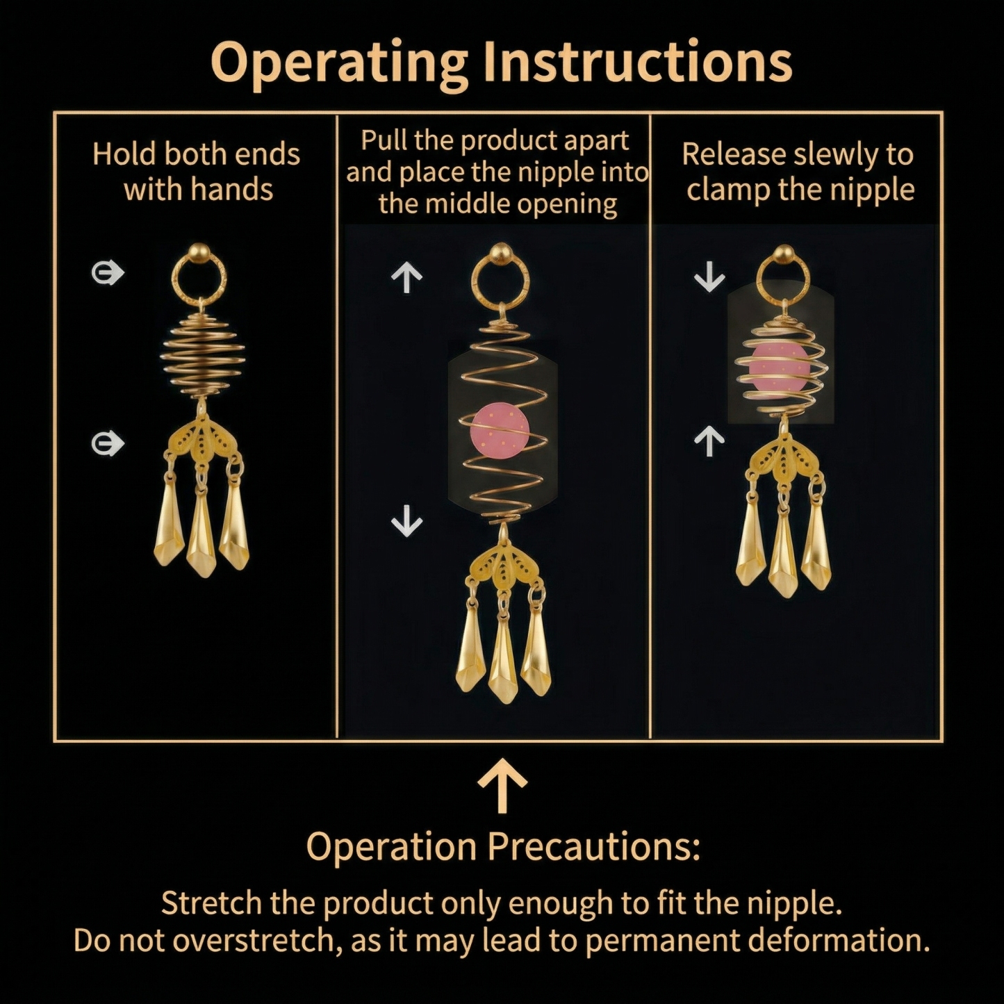 Golden Elegance Adjustable Nipple Clamps - image 5