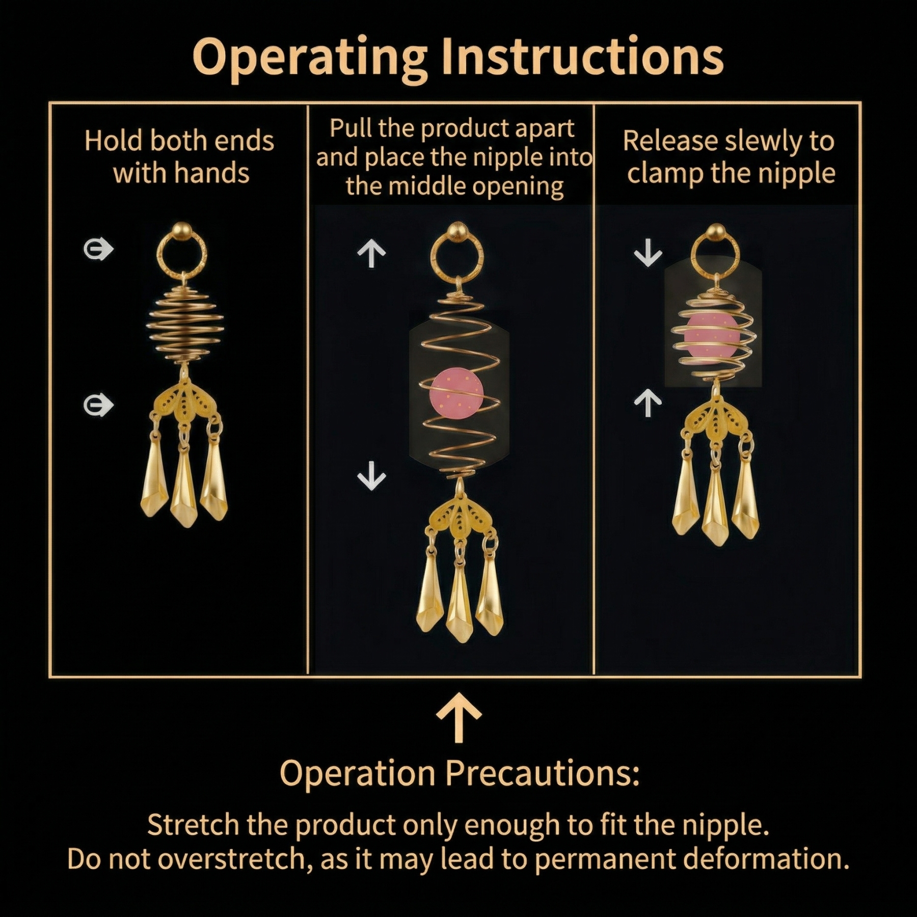 Golden Elegance Adjustable Nipple Clamps - image 5