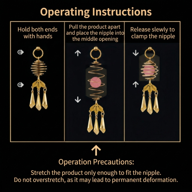 Golden Elegance Adjustable Nipple Clamps - image 5