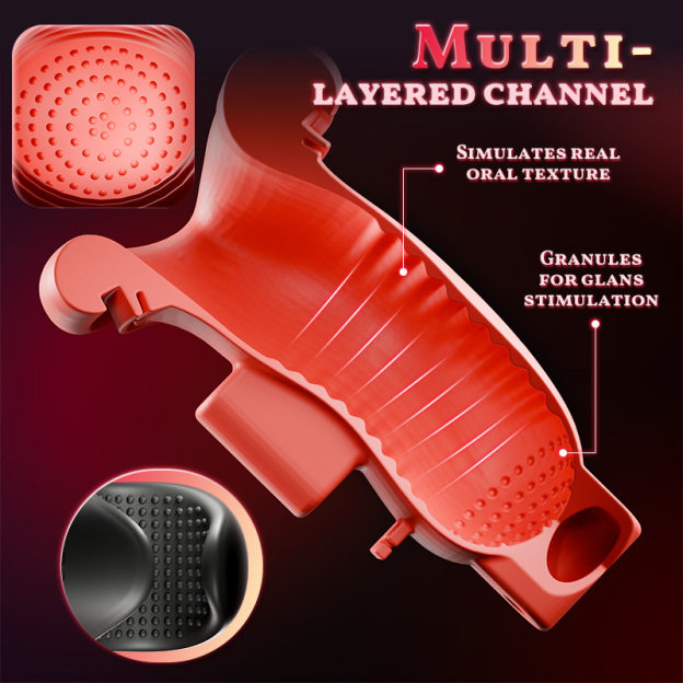 Enchantment 4 Clamping & Suction + 9 Vibration Male Masturbator - image 3