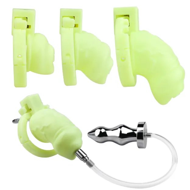 Adjustable Handcuff Resin Chastity Cage with Urethral Cathedral Tube-WeLovePlugs