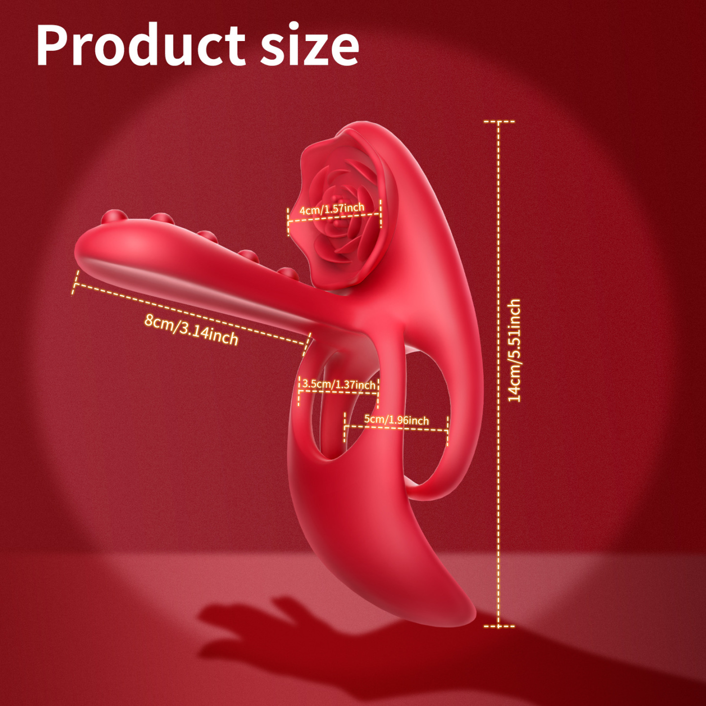 Rose Stimulation Vibrating Dual Cock Ring -WeLovePlugs