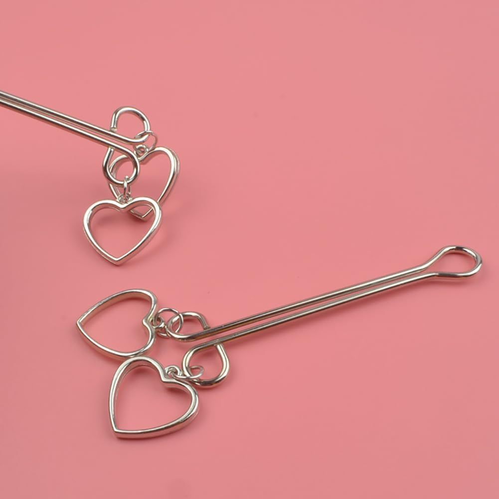 Silver Heart Nipple Clip Ring