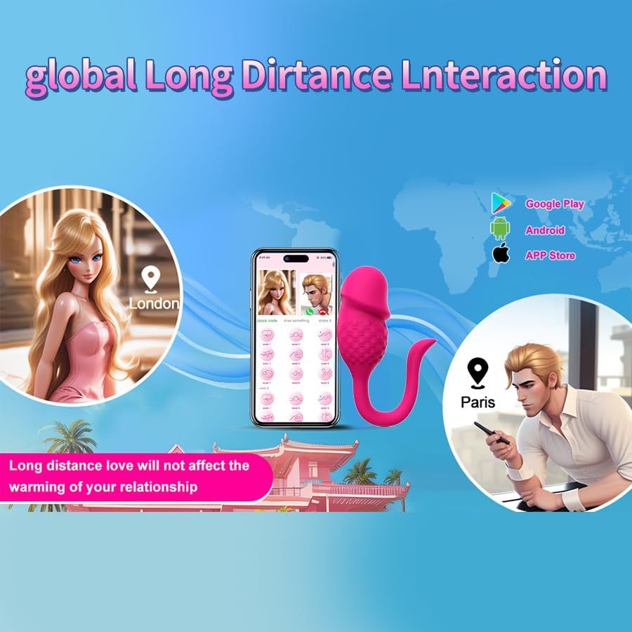 4.45'' Vibrator App Remote Control Wearable Rose Sex Toy For Couples - image 3