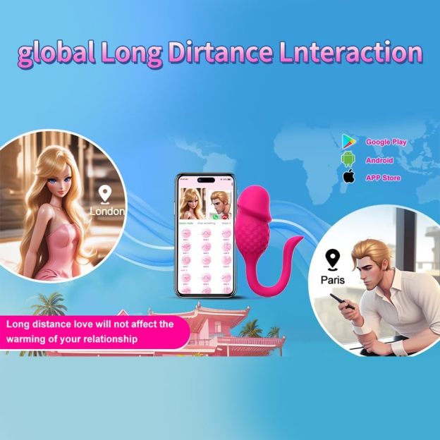 4.45'' Vibrator App Remote Control Wearable Rose Sex Toy For Couples - image 3