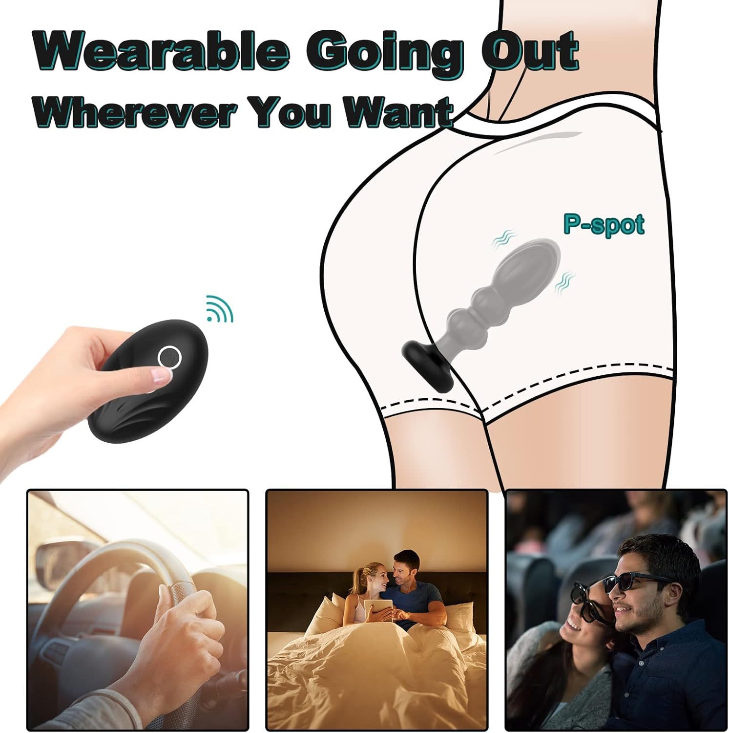 Vibrating Thrusting Silicone Butt Plug -WeLovePlugs