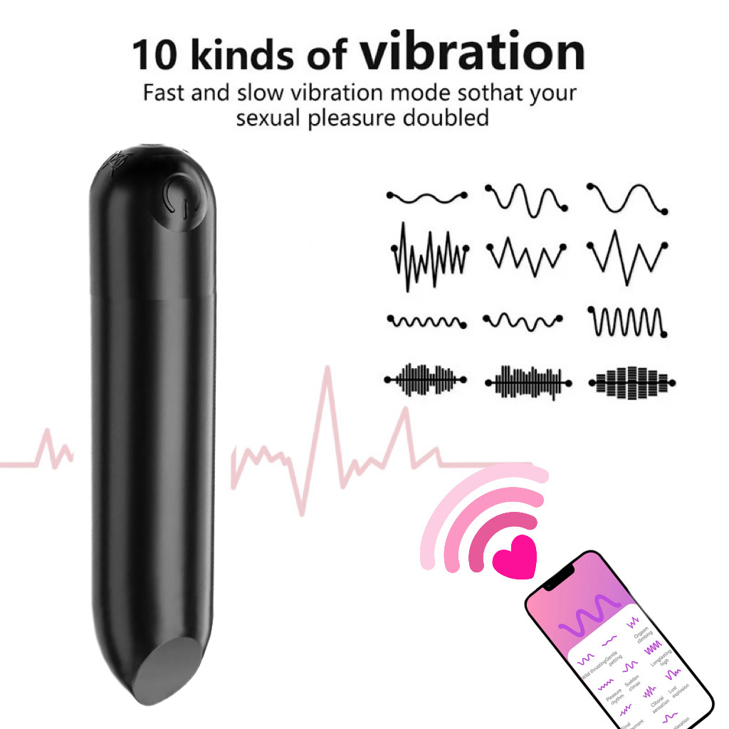 APP Remote Control Bullet Vibrator with 10 Vibration Modes