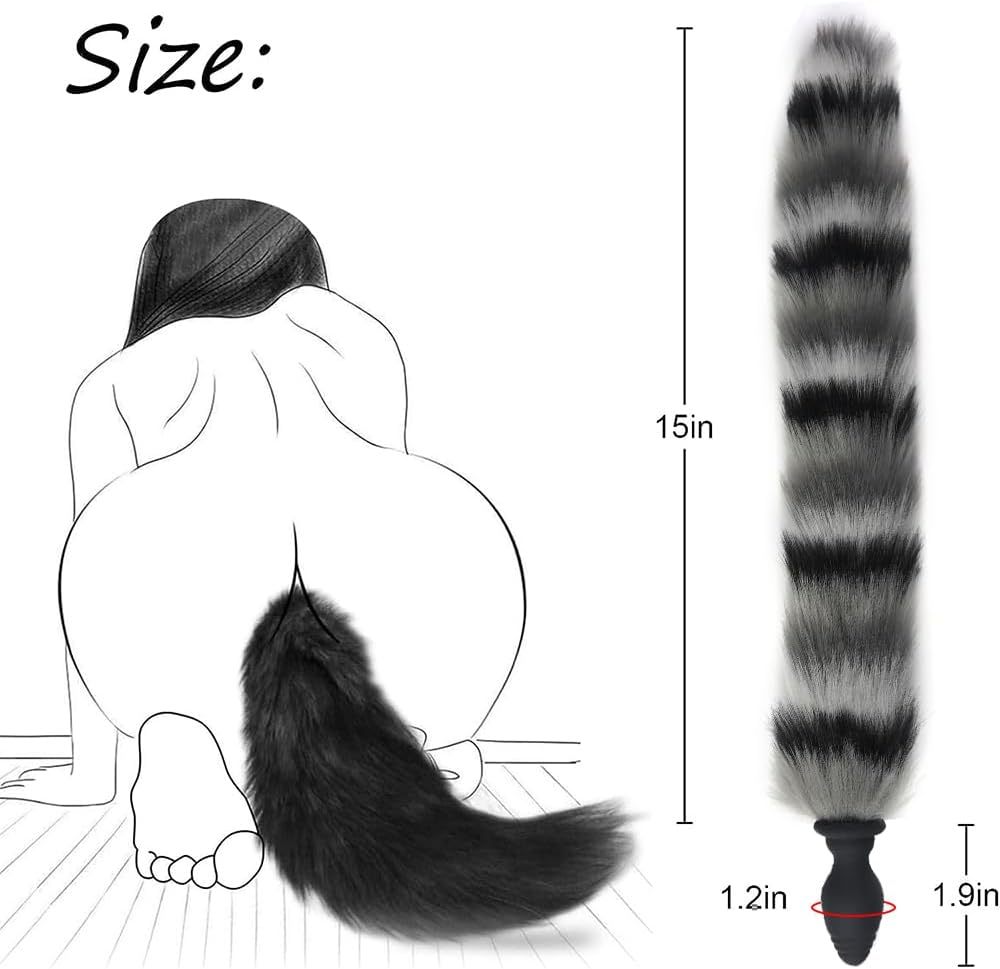 Multicolor Fox Tail Light Up Butt Plug with Remote