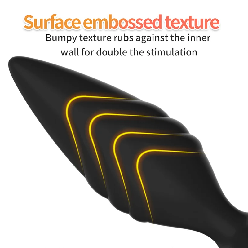 Electro-Stimulating Patterned Vibrating Butt Plug