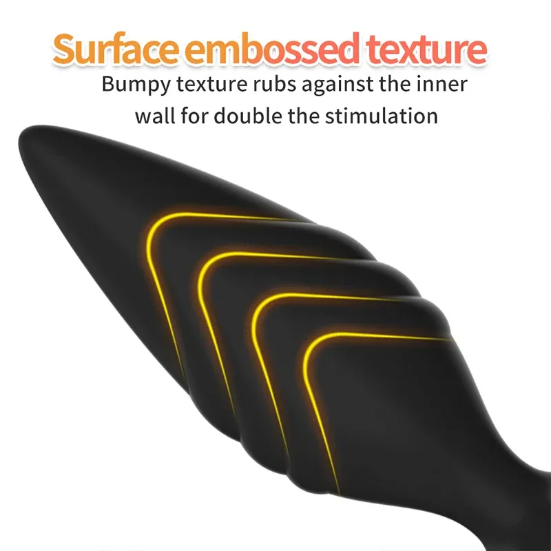 Electro-Stimulating Patterned Vibrating Butt Plug