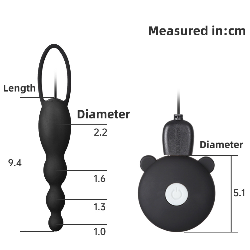 Vibrating Beaded Anal Butt Plug