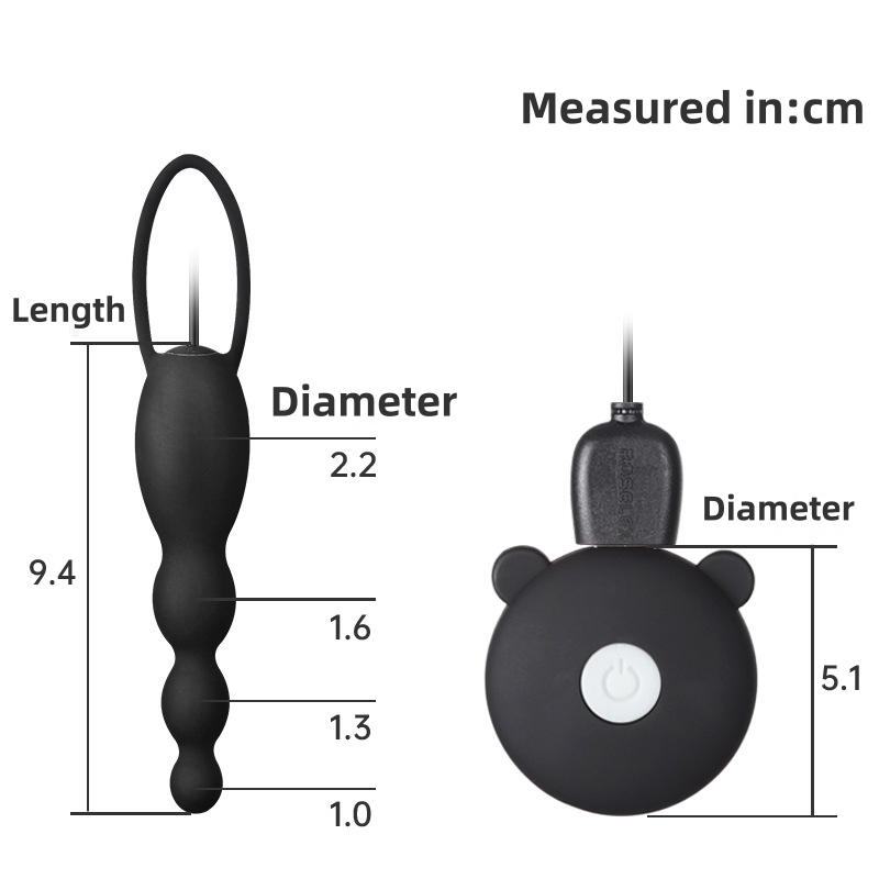 Vibrating Beaded Anal Butt Plug-WeLovePlugs