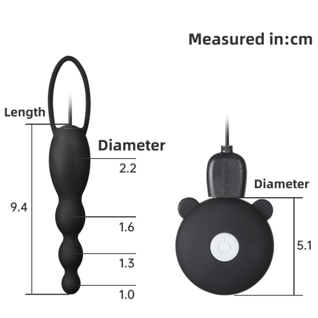 Vibrating Beaded Anal Butt Plug-WeLovePlugs