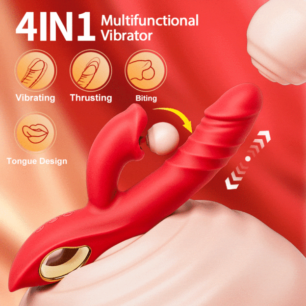 LickWave - 4 In 1 Thrusting & Licking Biting G-spot Vibrator - image 6