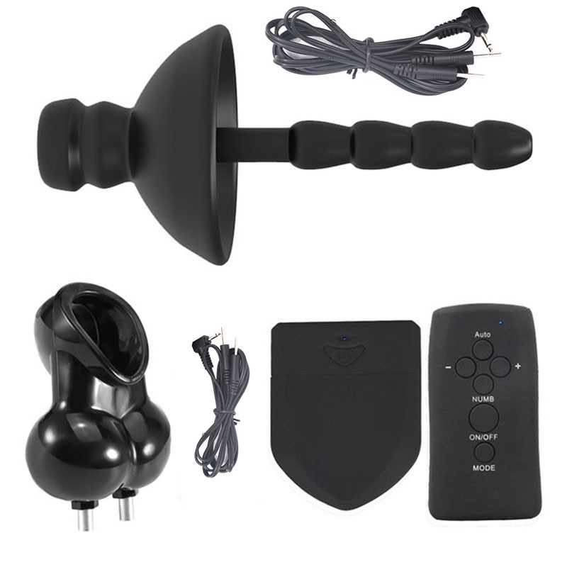 Premium Electric Urethral Sounding Set With Scrotum Device -WeLovePlugs