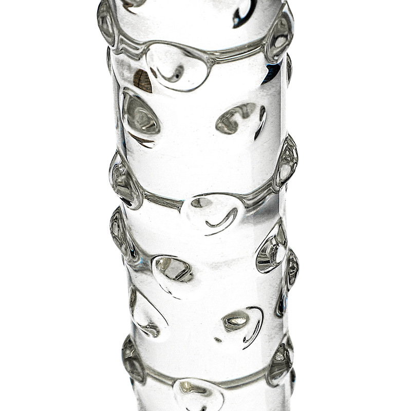 Beaded Textured Glass Dildo – Handcrafted Bobble Shaft for G-Spot & Anal Play-WeLovePlugs